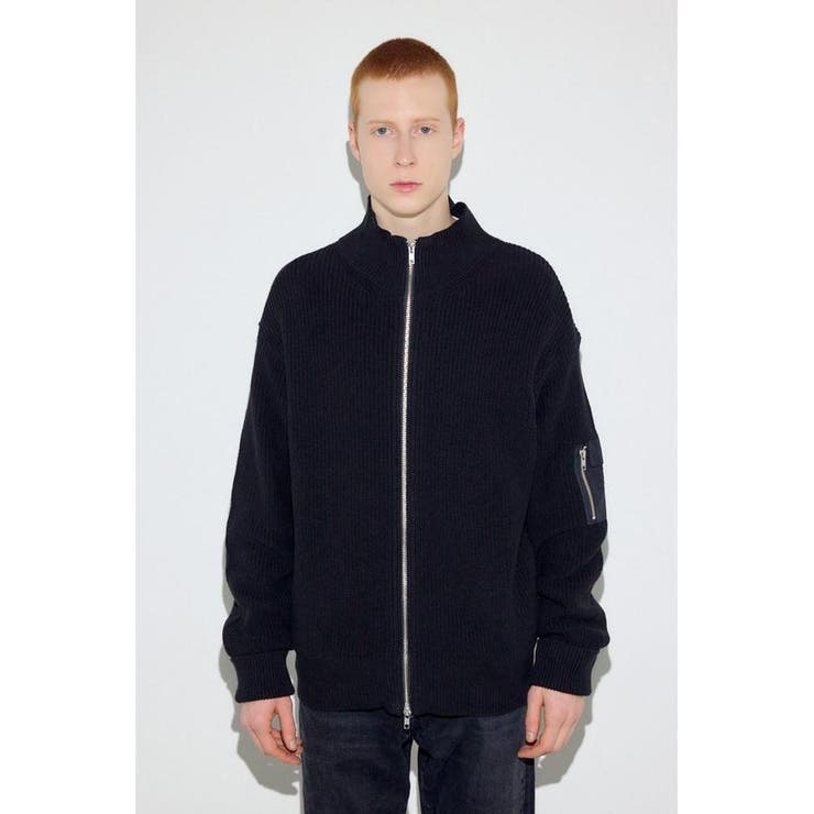 スタンドカラーWジップニット | AZUL BY MOUSSY | 詳細画像18 