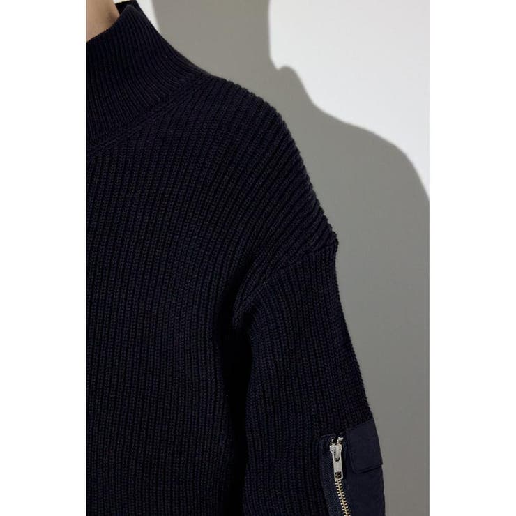 スタンドカラーWジップニット | AZUL BY MOUSSY | 詳細画像22 