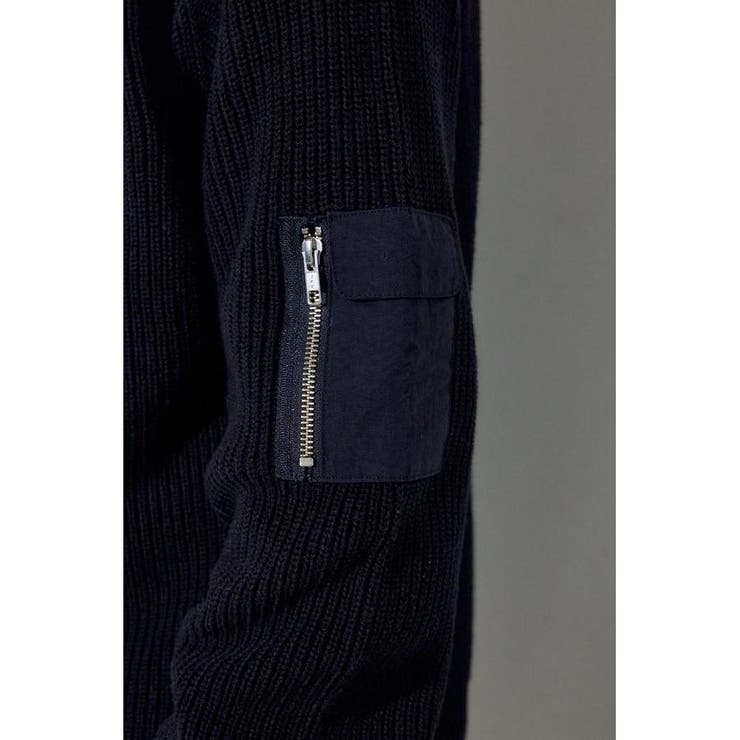 スタンドカラーWジップニット | AZUL BY MOUSSY | 詳細画像23 