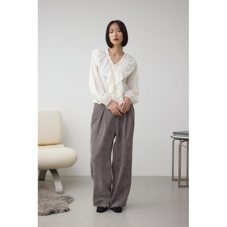 レースアップラッフルブラウス | AZUL BY MOUSSY | 詳細画像4 