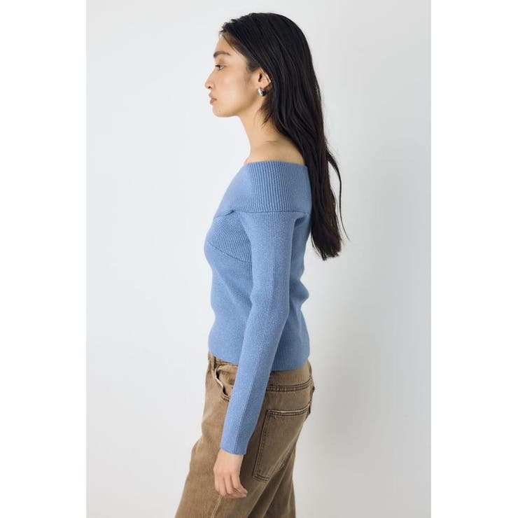 クロスデザイン長袖ニットトップス | AZUL BY MOUSSY | 詳細画像31 