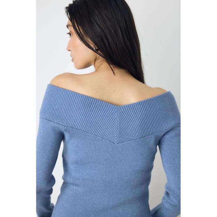 クロスデザイン長袖ニットトップス | AZUL BY MOUSSY | 詳細画像35 