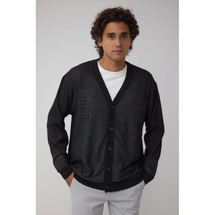 シャドーウィーブニットカーディガン | AZUL BY MOUSSY | 詳細画像3 