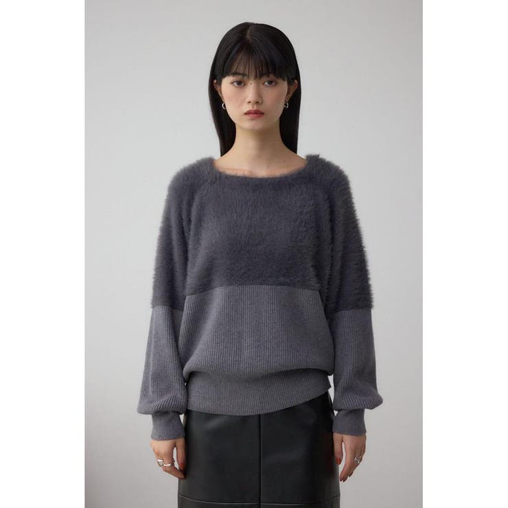 シャギー切替ドルマンニット | AZUL BY MOUSSY | 詳細画像25 