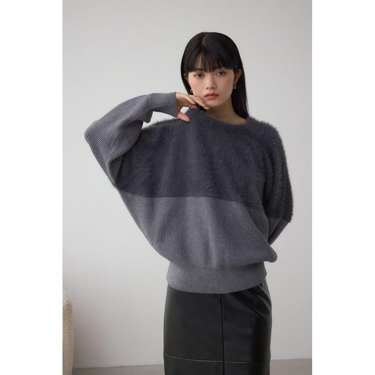 シャギー切替ドルマンニット | AZUL BY MOUSSY | 詳細画像23 