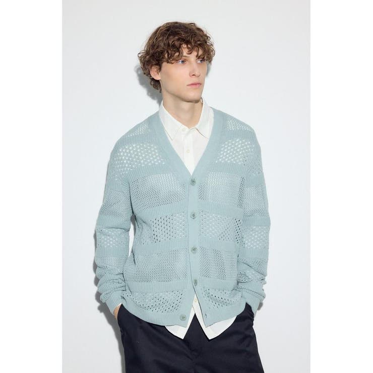 透かし編み柄変化カーディガン | AZUL BY MOUSSY | 詳細画像14 