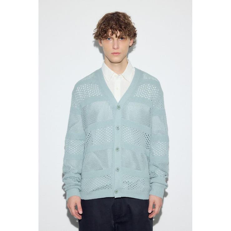 透かし編み柄変化カーディガン | AZUL BY MOUSSY | 詳細画像16 