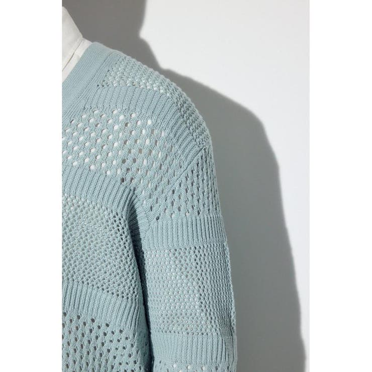 透かし編み柄変化カーディガン | AZUL BY MOUSSY | 詳細画像20 