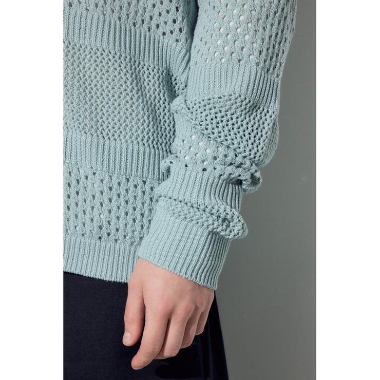 透かし編み柄変化カーディガン | AZUL BY MOUSSY | 詳細画像21 