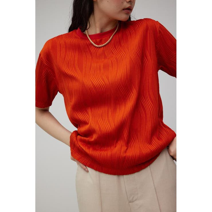D/ORG3 | ソリッドテクスチャボクシーTシャツ | AZUL BY MOUSSY