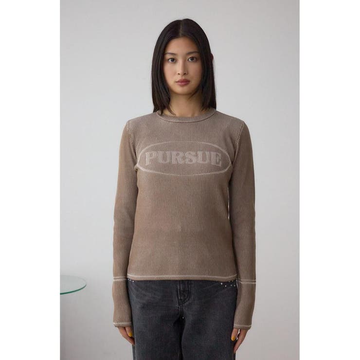 ジャガードロゴリブトップス | AZUL BY MOUSSY | 詳細画像15 