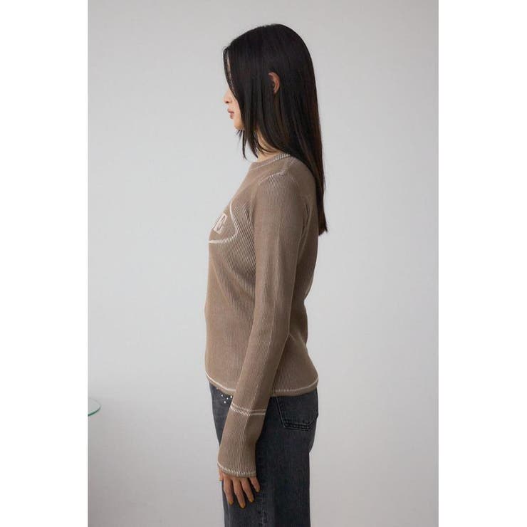 ジャガードロゴリブトップス | AZUL BY MOUSSY | 詳細画像16 