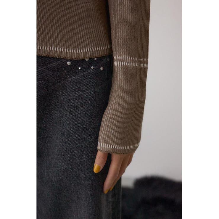 ジャガードロゴリブトップス | AZUL BY MOUSSY | 詳細画像20 