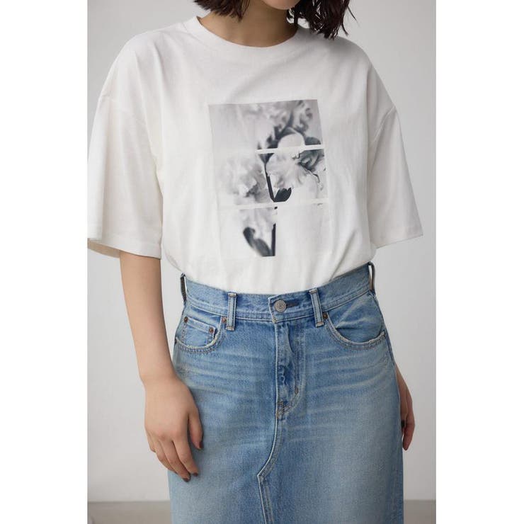 O/WHT1 | フラワーフォトTシャツ | AZUL BY MOUSSY