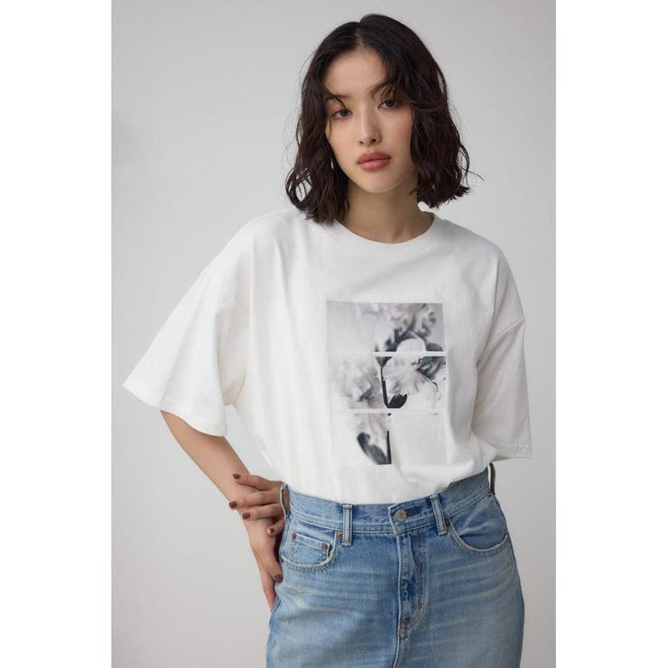フラワーフォトTシャツ | AZUL BY MOUSSY | 詳細画像3 