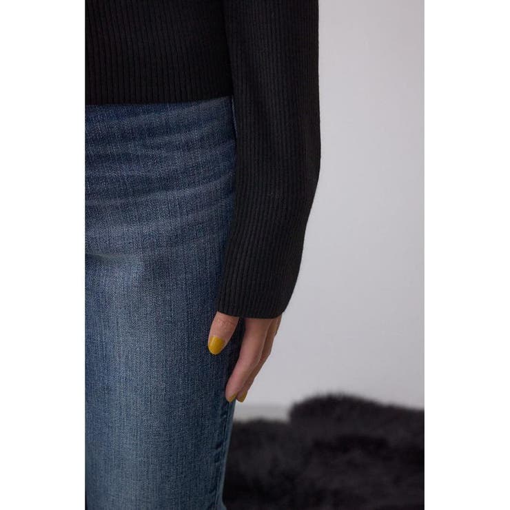 格上げ ヘンリーネックデザインニットトップス | AZUL BY MOUSSY | 詳細画像9 