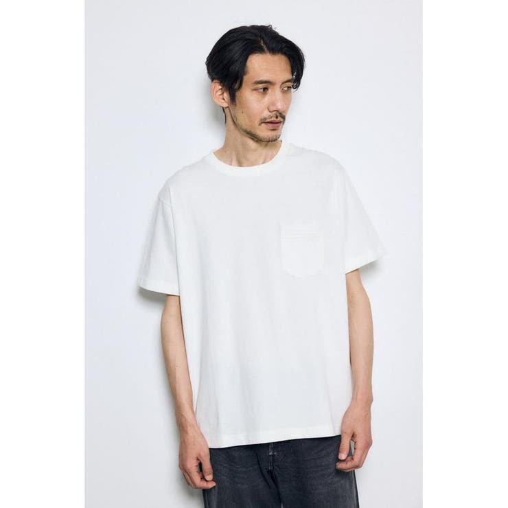 引き揃え天竺ポケットTシャツ | AZUL BY MOUSSY | 詳細画像3 