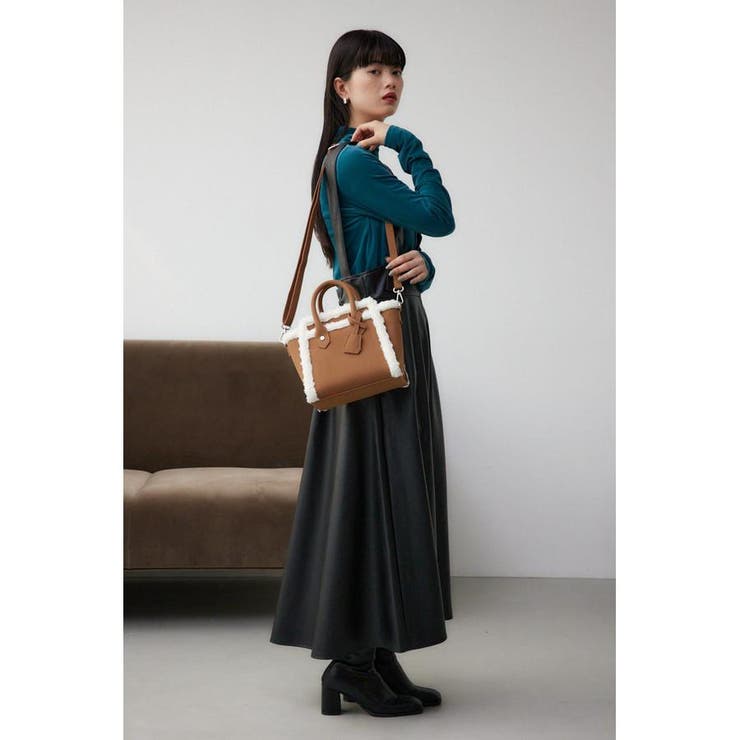 フェイクムートンハンドバッグ | AZUL BY MOUSSY | 詳細画像12 