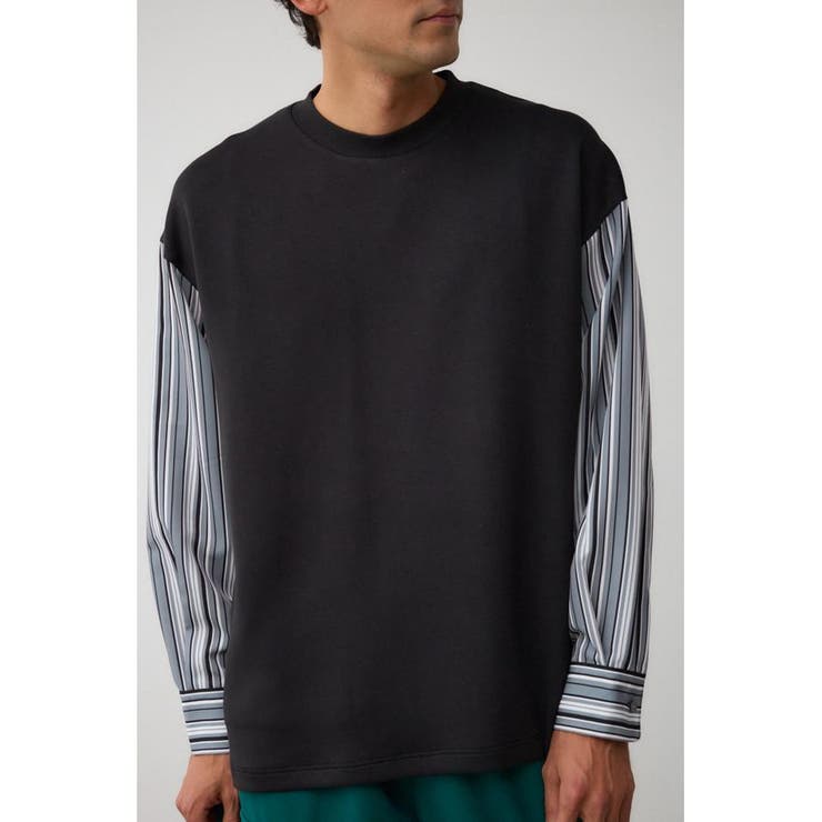 柄BLK5 | シャツレイヤードポンチトップス | AZUL BY MOUSSY