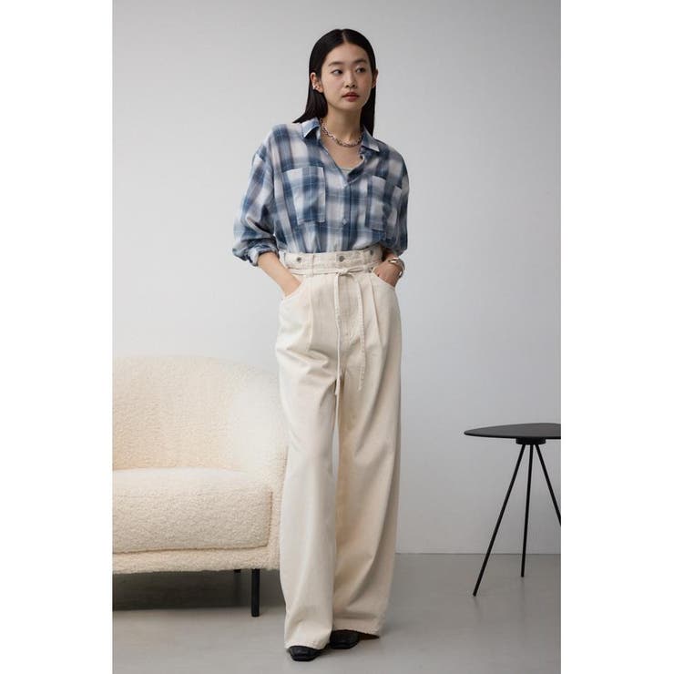 サスツキデニムワイドパンツ | AZUL BY MOUSSY | 詳細画像4 