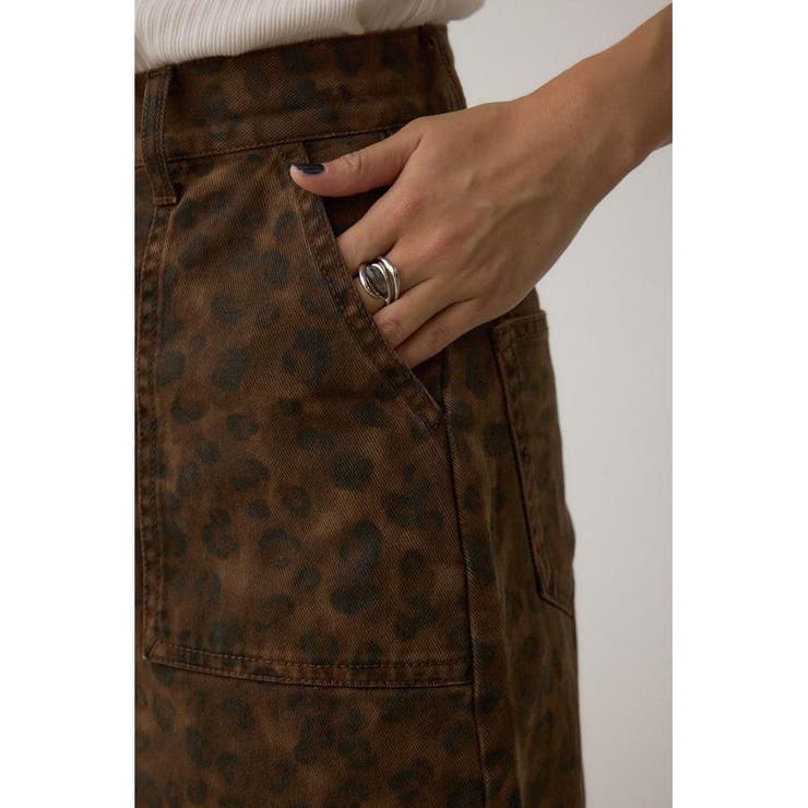 AZUL DENIM 起毛ツイルレオパードミニ | AZUL BY MOUSSY | 詳細画像24 