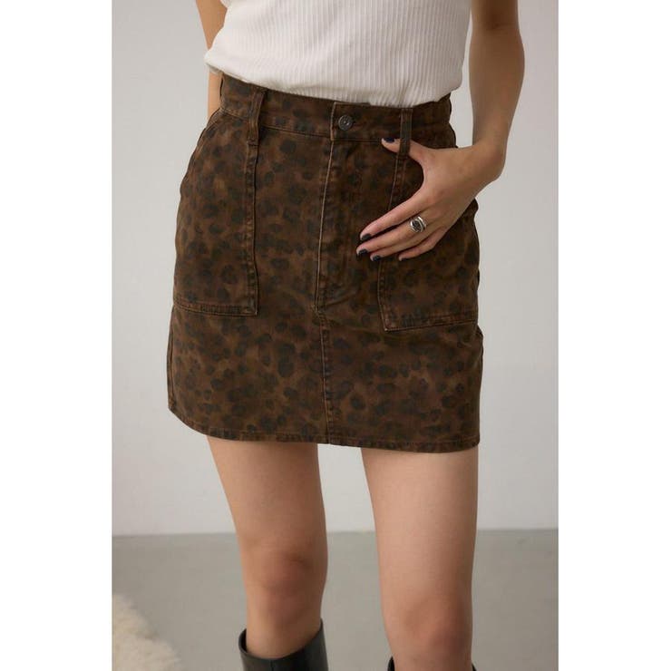 AZUL DENIM 起毛ツイルレオパードミニ | AZUL BY MOUSSY | 詳細画像15 