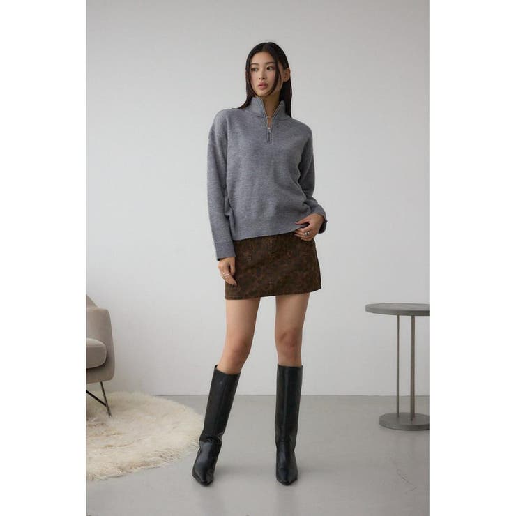 AZUL DENIM 起毛ツイルレオパードミニ | AZUL BY MOUSSY | 詳細画像17 