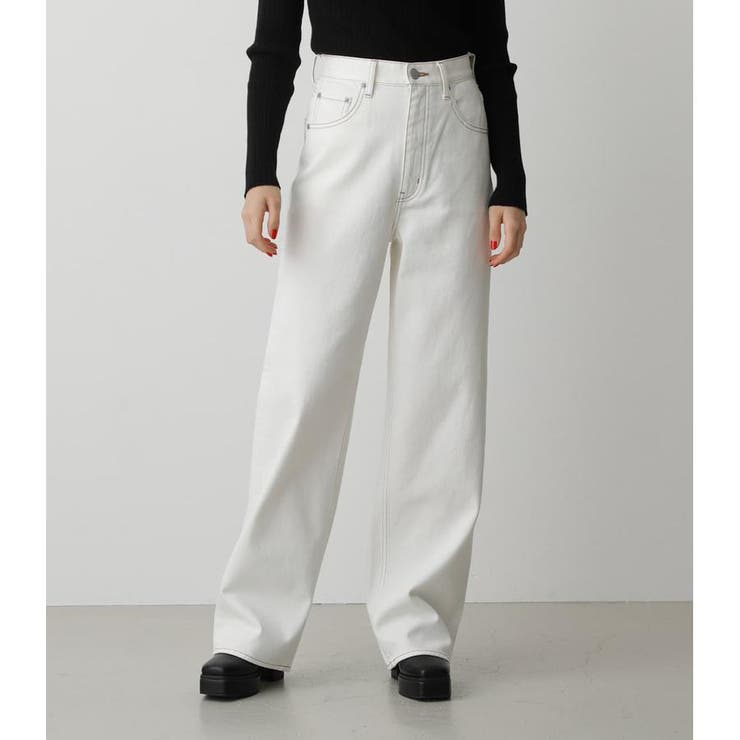 O/WHT1 | HIGH WAIST DENIM WIDE ３ | AZUL BY MOUSSY