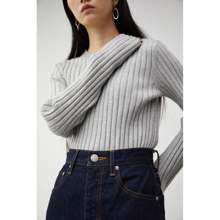 THICK RIB CREW NECK KNIT[品番：AZLW0020389]｜AZUL BY MOUSSY