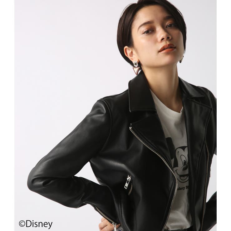 最安挑戦！ 美品 M ライダースジャケット レザー ラム MOUSSY BY BLACK ジャケット・アウター