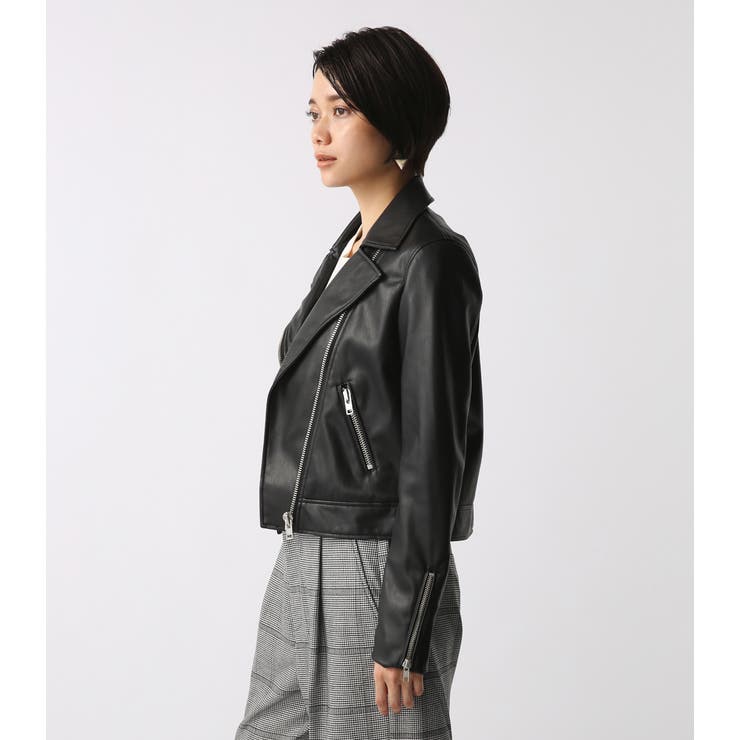 合皮ダブルライダースジャケット[品番：AZLW0012629]｜AZUL BY MOUSSY