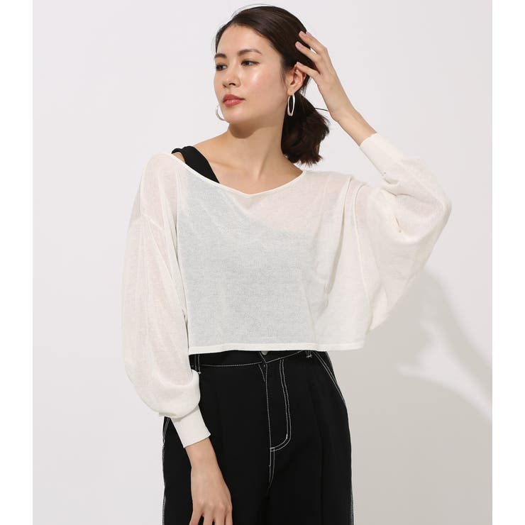 ONE-SHOULDER KNIT SET TOPS[品番：AZLW0015157]｜AZUL BY