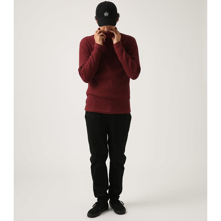 ビッグワッフルタートルネックプルオーバー[品番：AZLW0014318