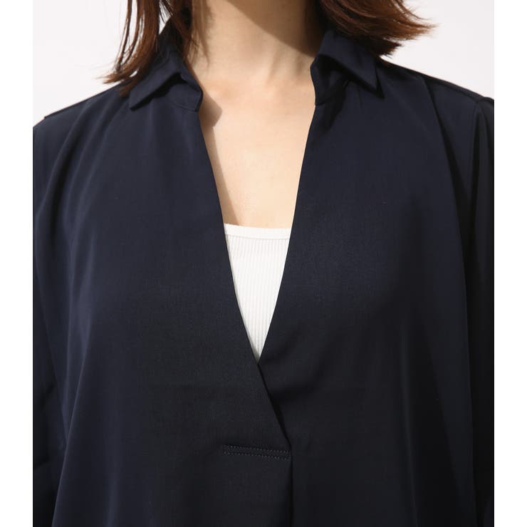 ドロップショルダースキッパーブラウス[品番：AZLW0013423]｜AZUL BY  