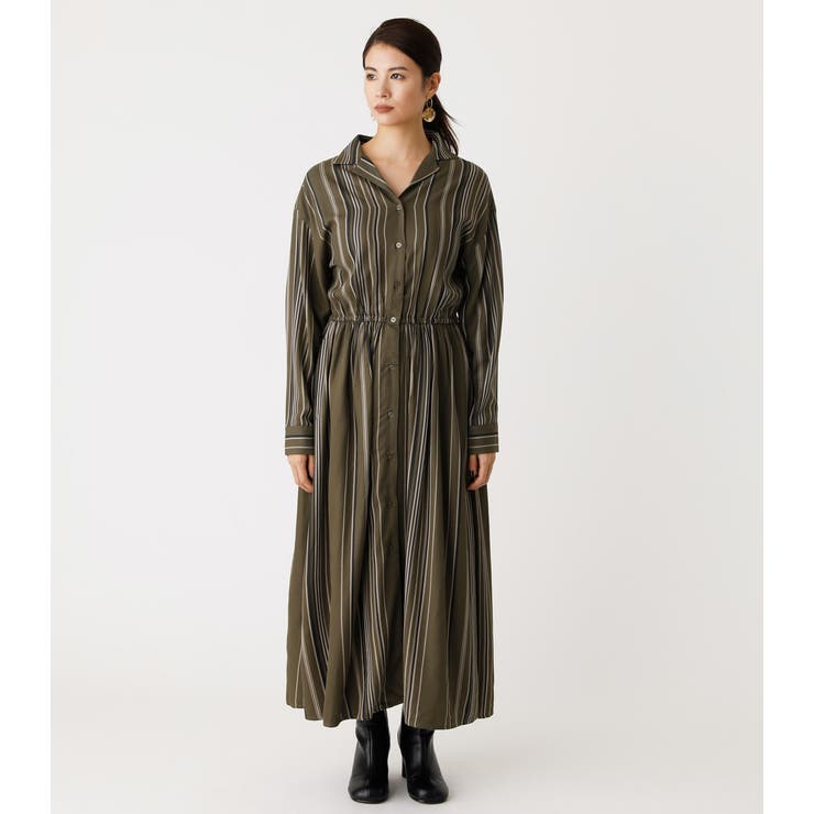 STRIPE BLOUSING MAXI[品番：AZLW0016422]｜AZUL BY MOUSSY