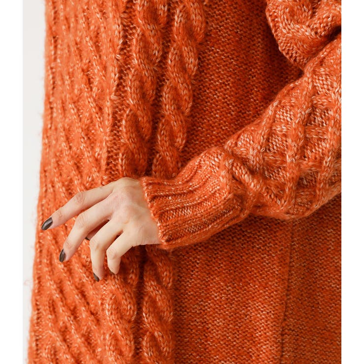 MELANGE CABLE KNIT/メランジケーブルニット[品番：AZLW0016672]｜AZUL