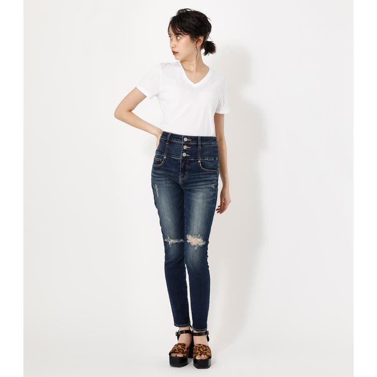 HIGH WAIST BUTTON[品番：AZLW0017086]｜AZUL BY MOUSSY（アズールバイ