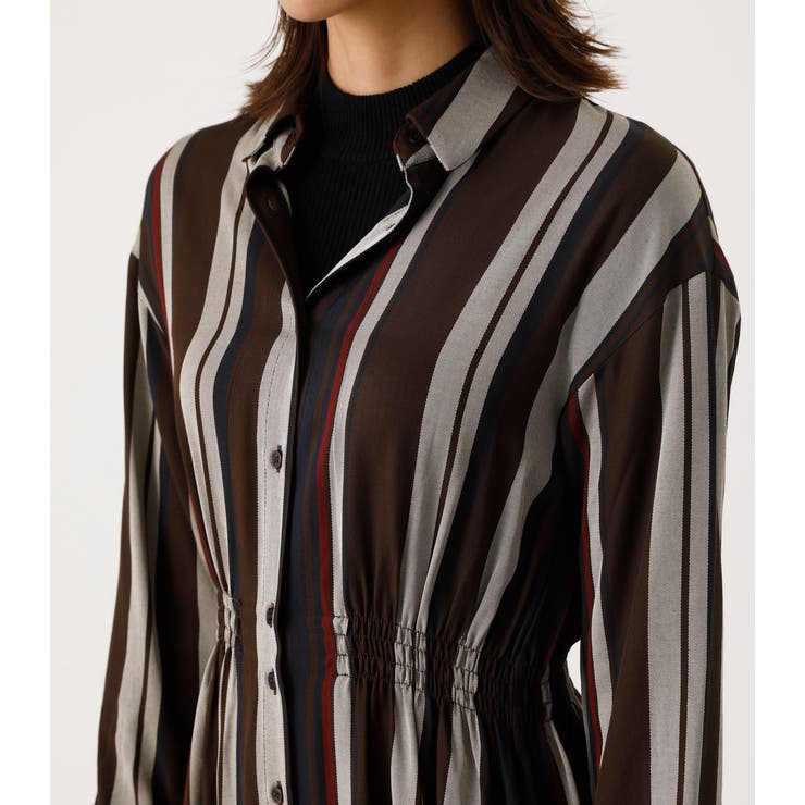 Stripe Blousing Shirt 品番 Azlw Azul By Moussy アズール バイマウジー のレディースファッション通販 Shoplist ショップリスト