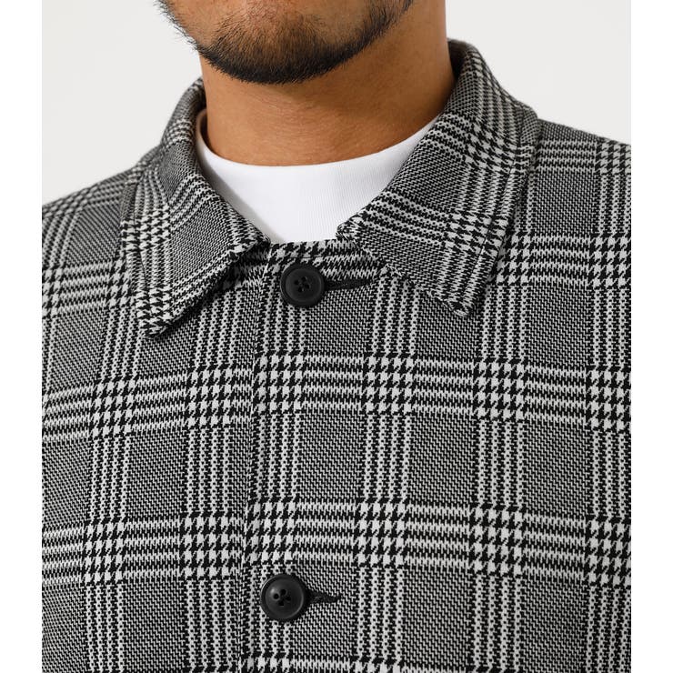 GLEN CHECK SHOP COAT/グレンチェックショップコート