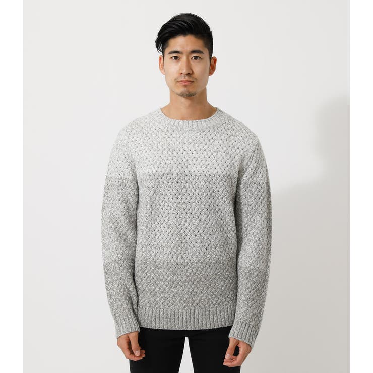 GRADATION C/N KNIT/グラデーションクルーネックニット[品番：AZLW0016717]｜AZUL BY  MOUSSY（アズールバイマウジー）のメンズファッション通販｜SHOPLIST（ショップリスト）