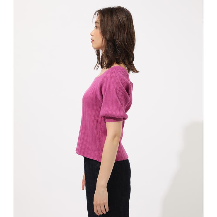 Puff sleeve knit tops/パフスリーブニットトップス[品番：AZLW0016363