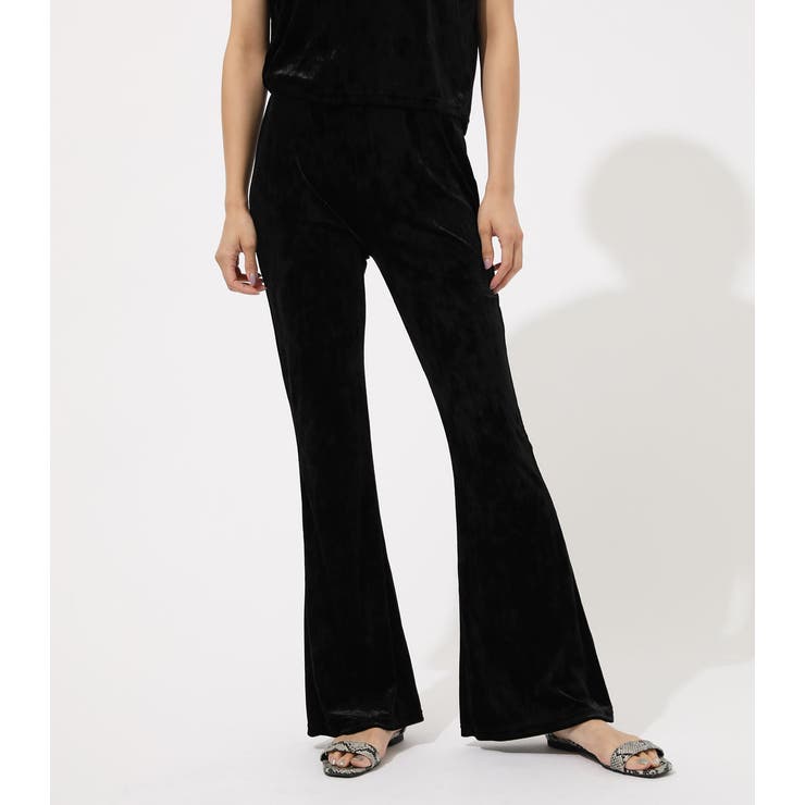 適当な価格 CRASH VELOR FLARE PANTS/クラッシュベロアフレアパンツ パンツ