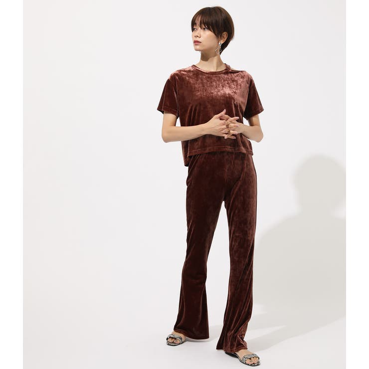 CRASH VELOR FLARE PANTS/クラッシュベロアフレアパンツ[品番：AZLW0015699]｜AZUL BY  MOUSSY（アズールバイマウジー）のレディースファッション通販｜SHOPLIST（ショップリスト）