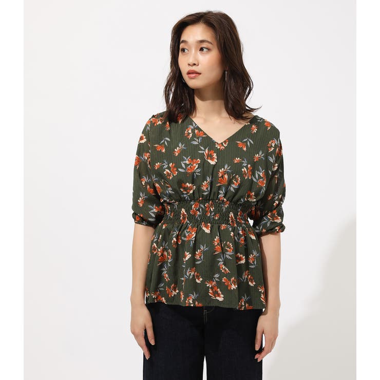 FLARE SLEEVE GATHER TOP/フレアスリーブガータートップ[品番
