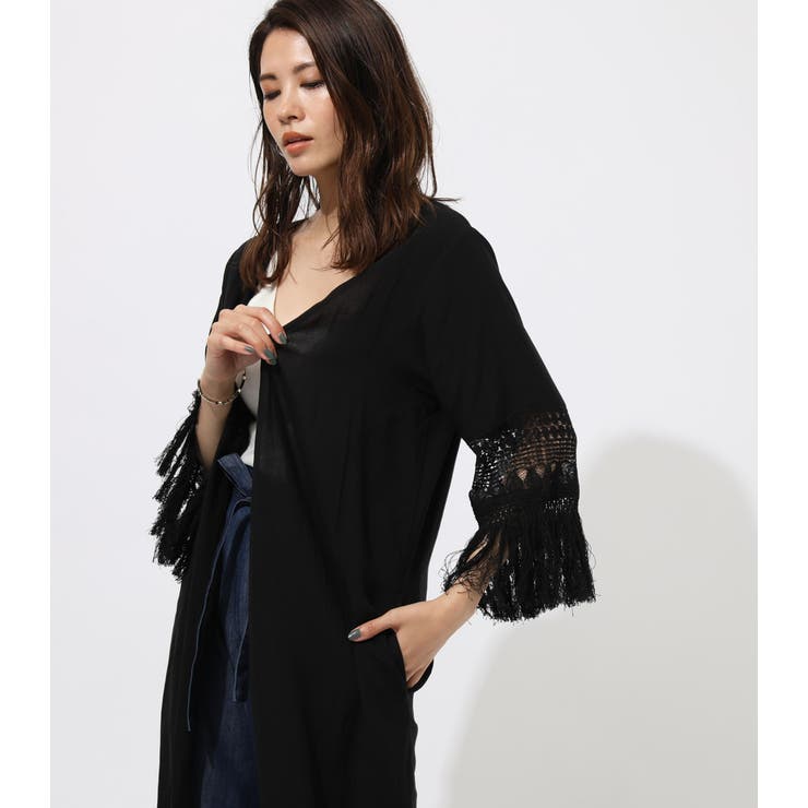 LACE FRINGE GOWN/レースフリンジガウン[品番：AZLW0015615]｜AZUL BY