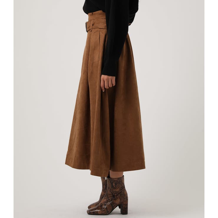 ECO LEATHER FLARE SKIRT/エコレザーフレアスカート[品番：AZLW0016372