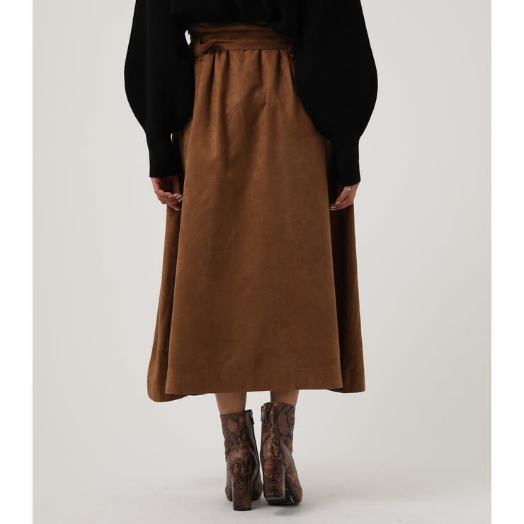ECO LEATHER FLARE SKIRT/エコレザーフレアスカート[品番：AZLW0016372