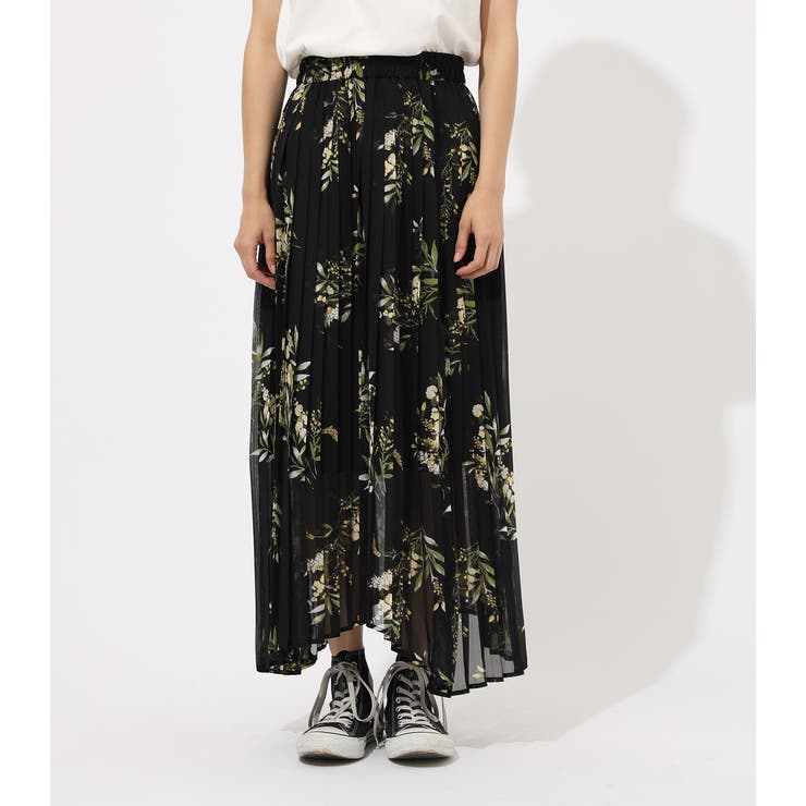 FLOWER ASYMMETRY PLEATS SKIRT[品番：AZLW0015478]｜AZUL BY MOUSSY