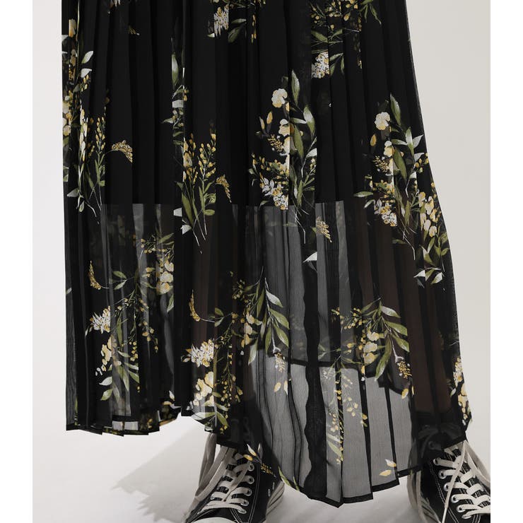 FLOWER ASYMMETRY PLEATS SKIRT[品番：AZLW0015478]｜AZUL BY MOUSSY
