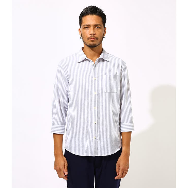 COTTON LINEN COOLMAX 3/4 SHIRT[品番：AZLW0015629]｜AZUL BY